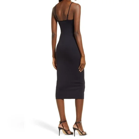 Spaghetti Scuba Midi DressGOOD AMERICAN size XL (4) - Picture 2 of 5